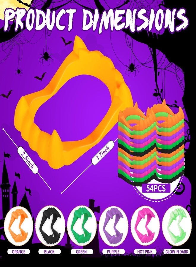 Seifar 30 Pcs Halloween Teeth Vampire Fangs for Halloween Dress-Up, Costume, Party Decoration, Goodie Bag Filler (Black, Purple, Green, Hot Pink, Orange, and Glow-in-the-Dark) - Image 2